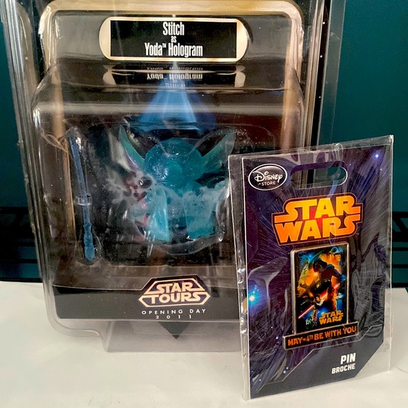Disney | Toys | Star Wars Stitch As Yoda Hologram May 4th Pin